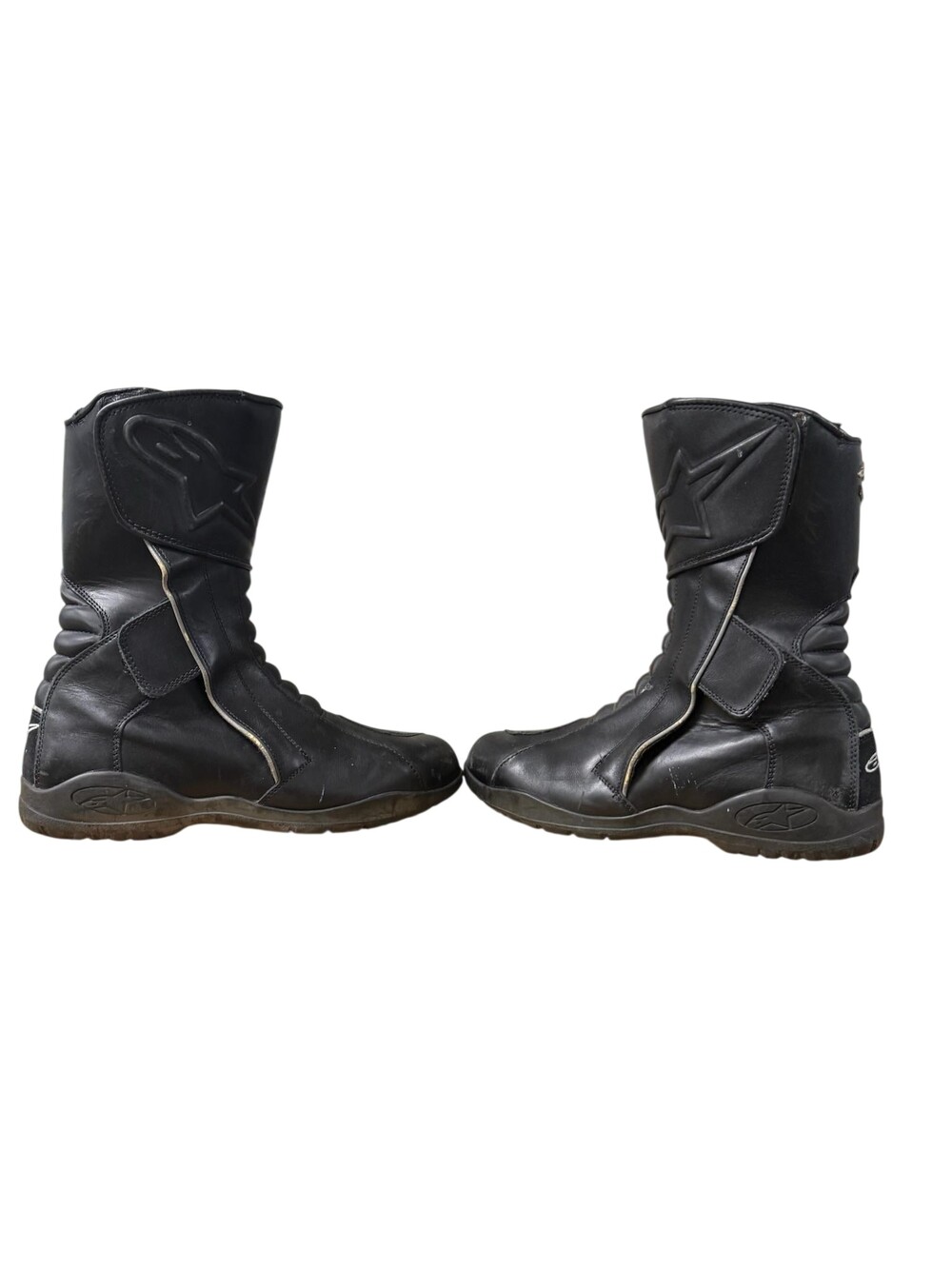 Alpinestars Gore-Tex Boots Mens Size 12 Black Leather Motorcycle Zip Riding